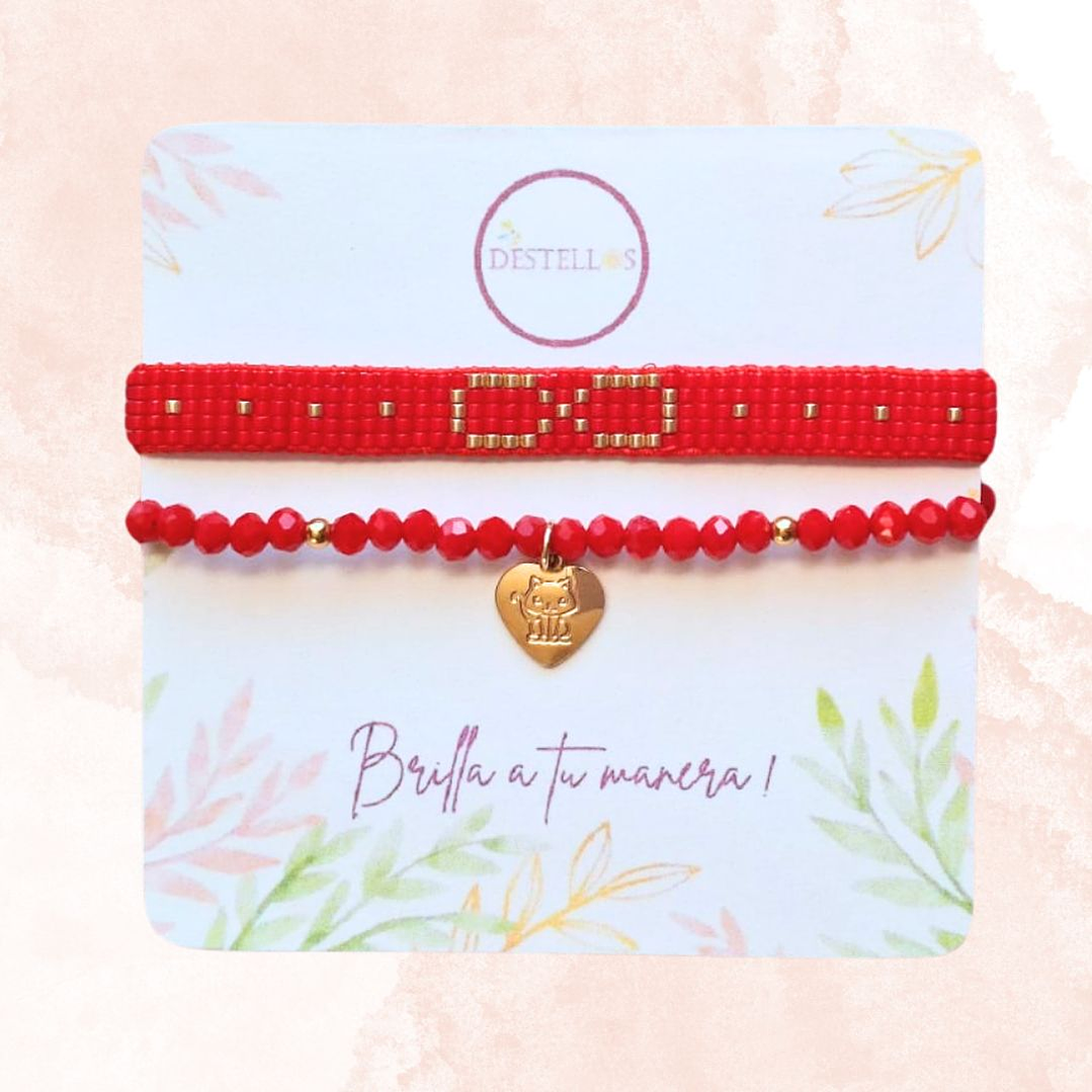 PULSERAS DUO INFINITO CAT LOVER 3