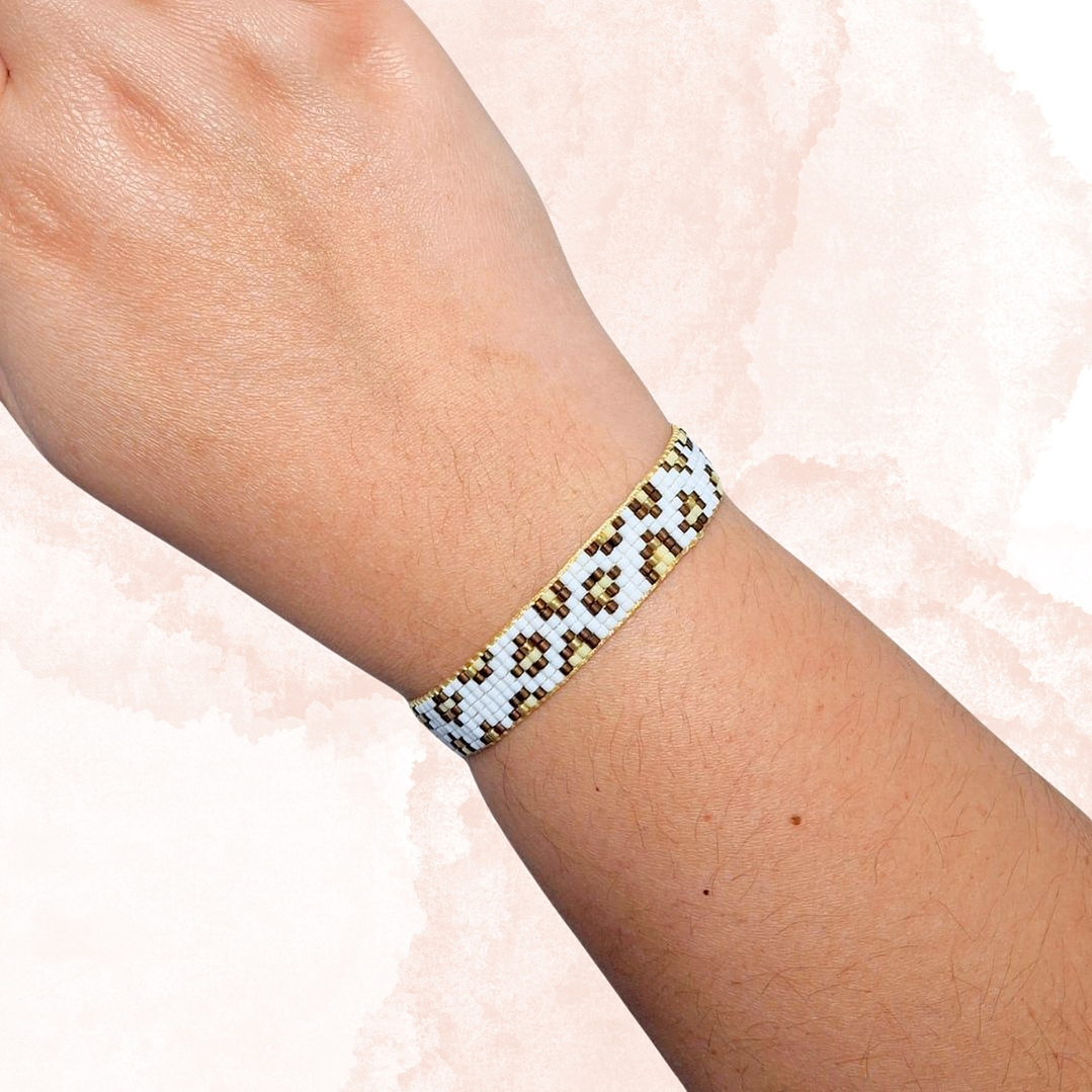 PULSERA LEOPARDO BLANCO 2