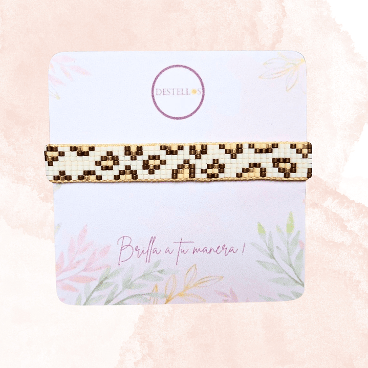 PULSERA LEOPARDO BLANCO 3
