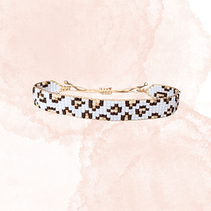 PULSERA LEOPARDO BLANCO