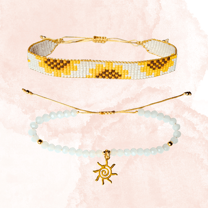 DUO PULSERAS DE GIRASOLES Y SOL 1
