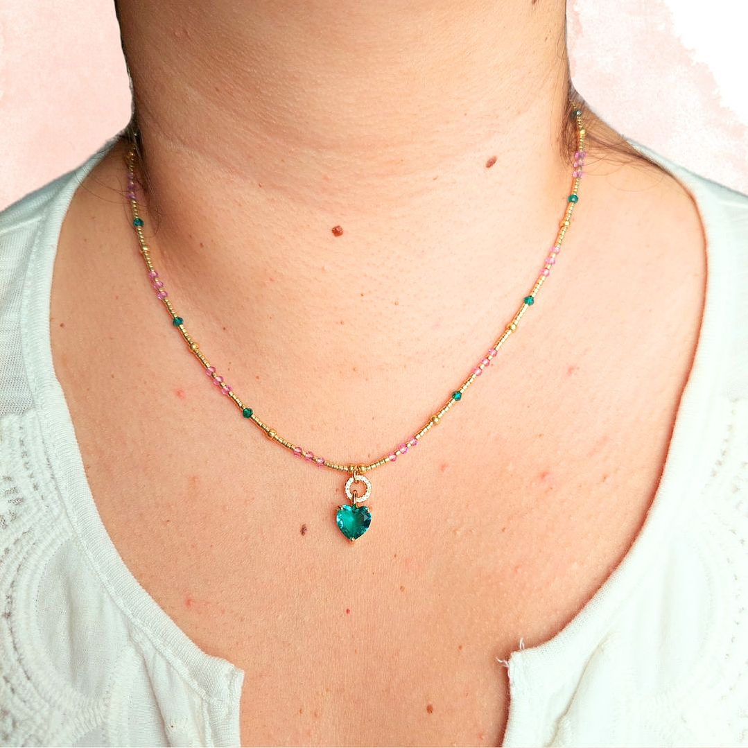 COLLAR  CORAZON  VERDE 1