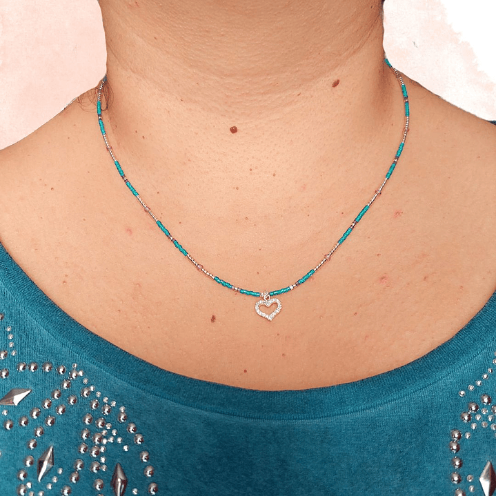 COLLAR  CORAZON PLATINO 1