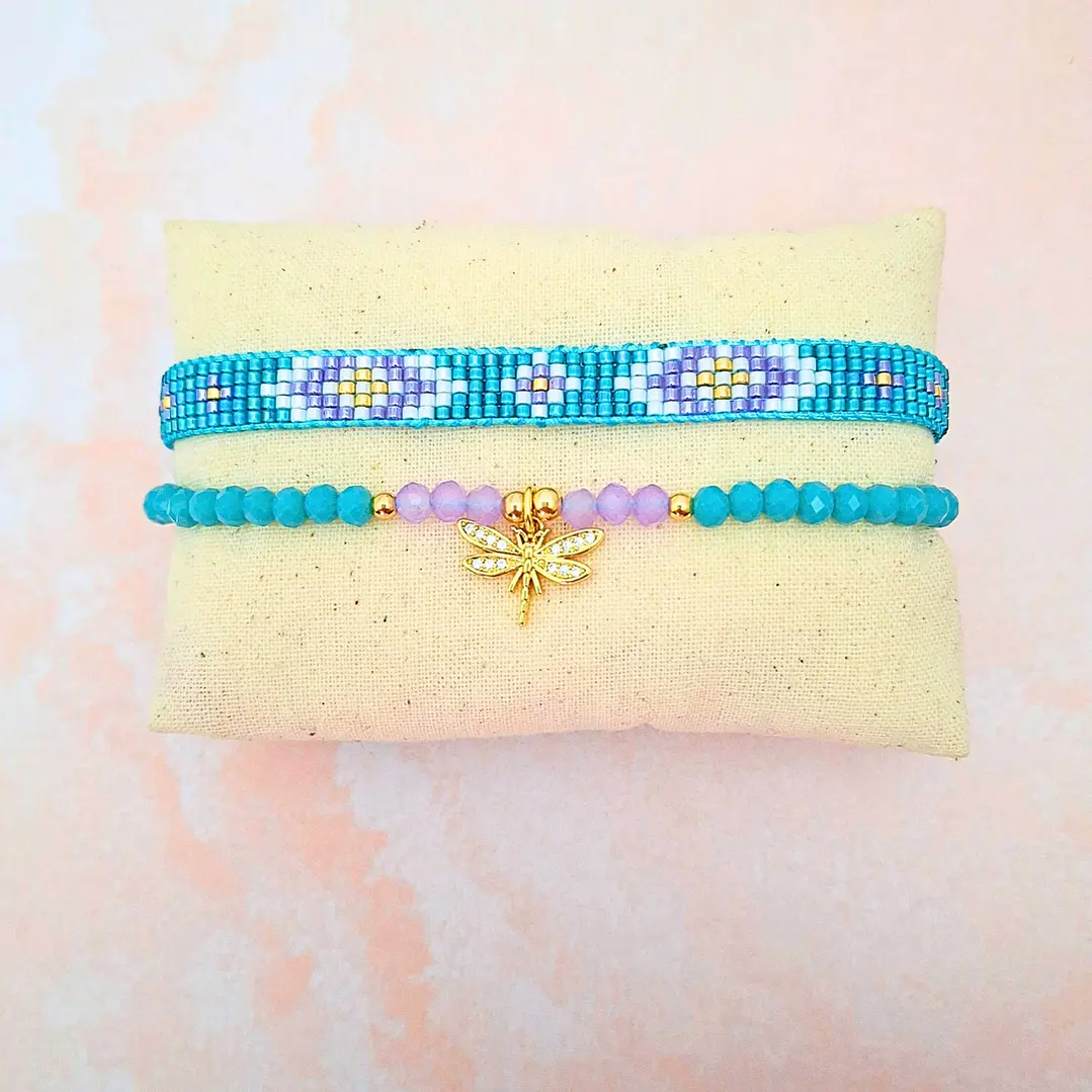 Pulseras dúo Transformación turquesa 1