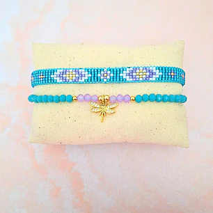 Pulseras dúo Transformación turquesa