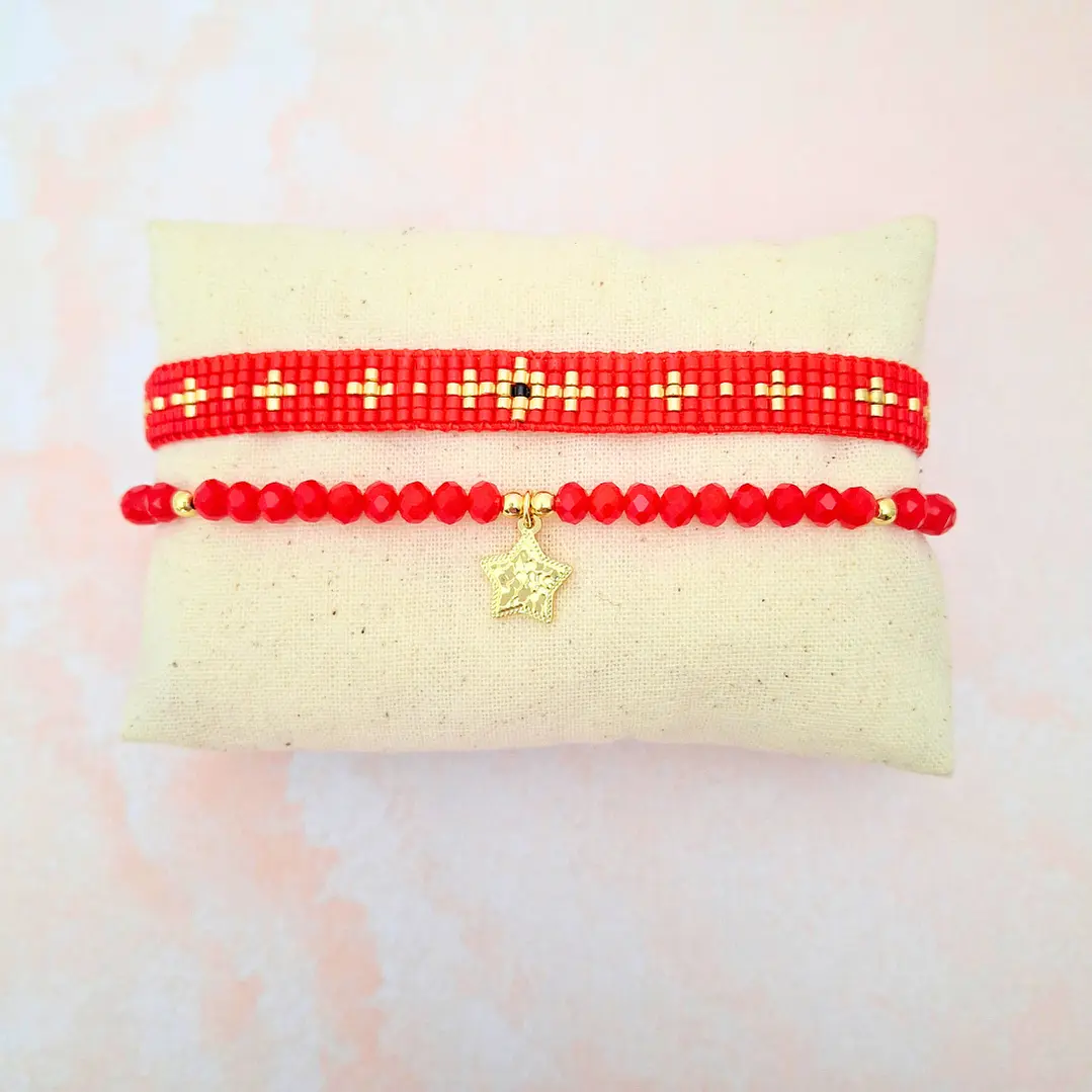 Pulseras dúo Estrellas doradas 1