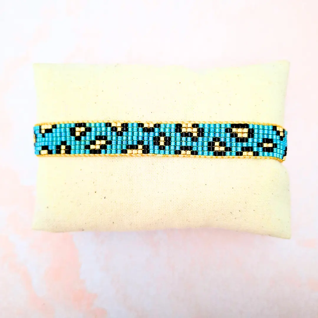 Pulsera Leopardo turquesa  1