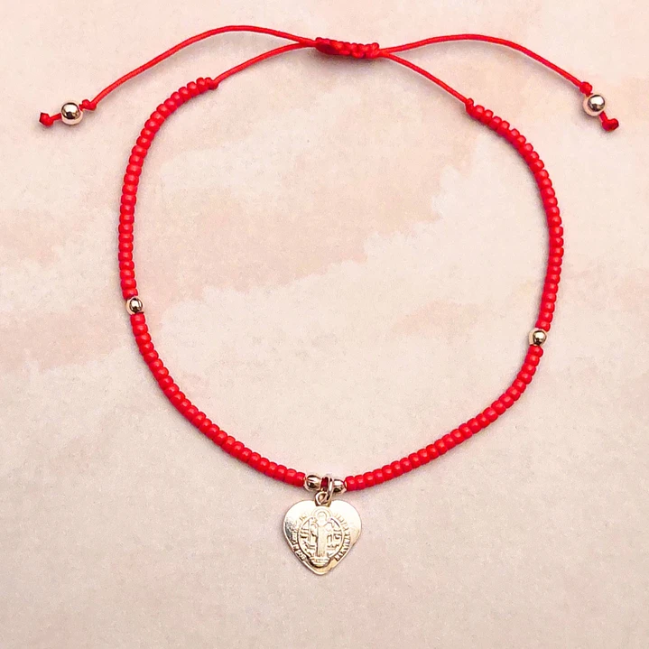 PULSERA ROJA SAN BENITO CORAZON 1