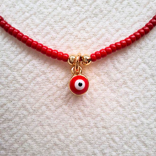 Pulsera Protección Ojo Turco Rojo Rocalla