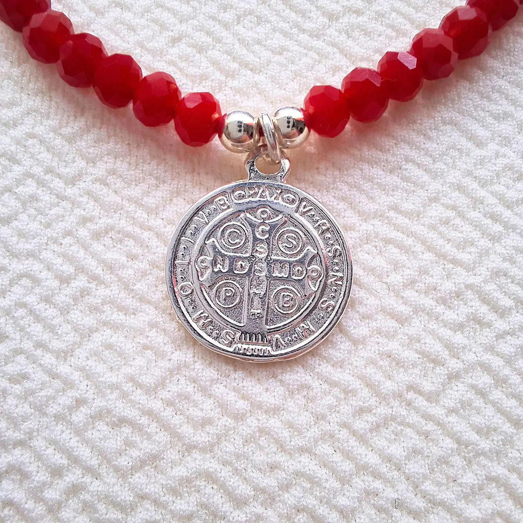 Pulsera San Benito Plateado 2