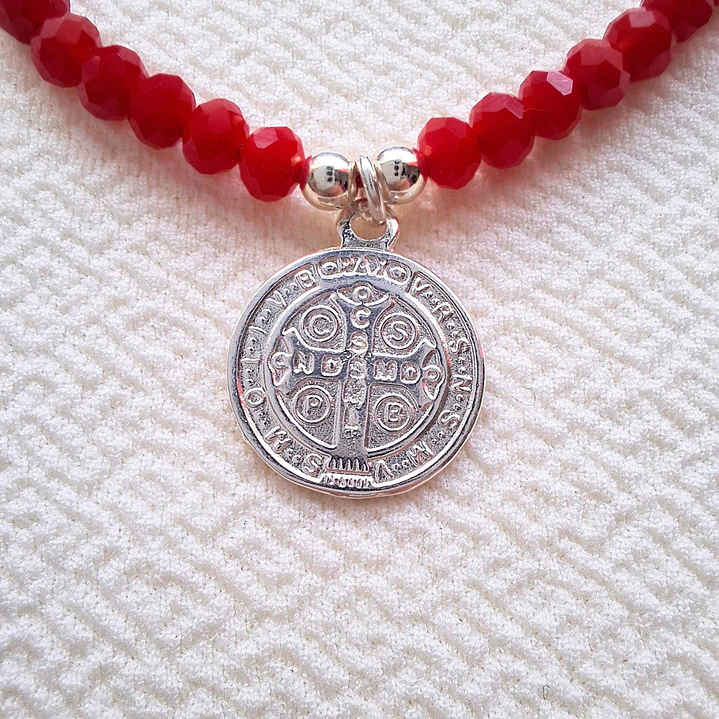Pulsera San Benito Plateado 2