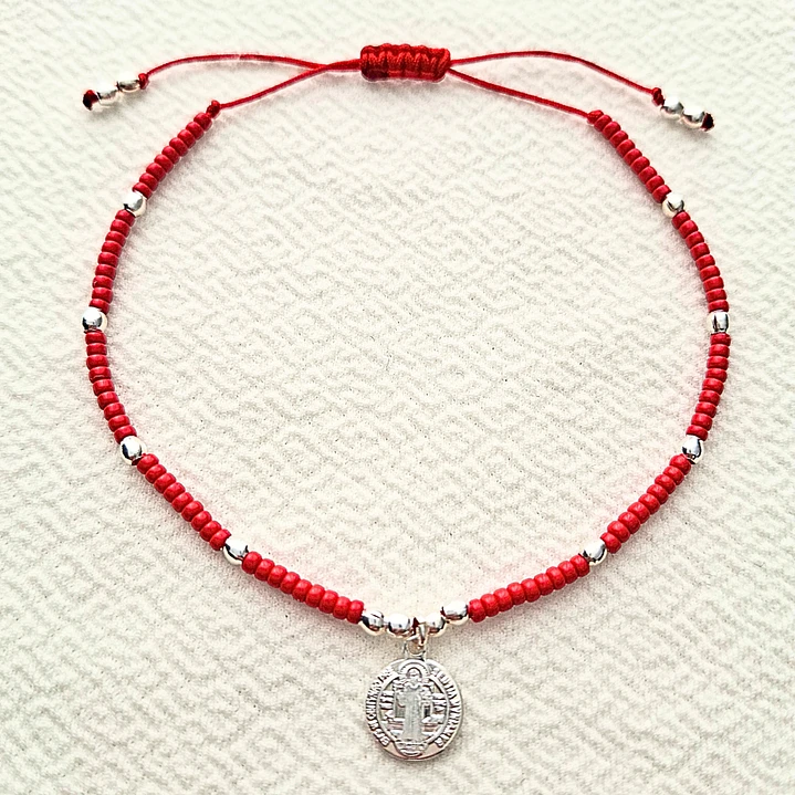 Pulsera Mini San Benito Plateado 3