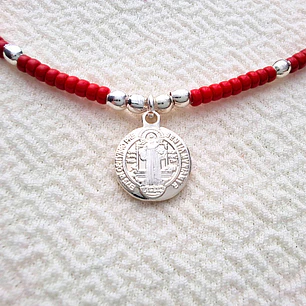 Pulsera Mini San Benito Plateado