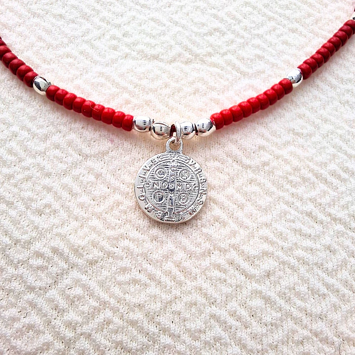 Pulsera Mini San Benito Plateado 2