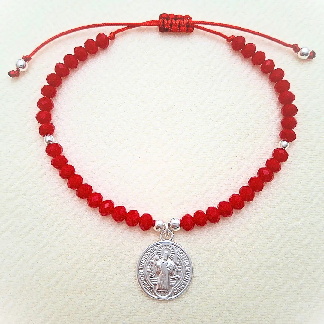 Pulsera San Benito Plateado 3
