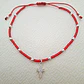 Pulsera Roja Denario Plateada - Miniatura 2