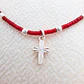 Pulsera Roja Denario Plateada - Miniatura 1