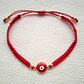 Pulsera Ojo turco rojo en macramé - Miniatura 2