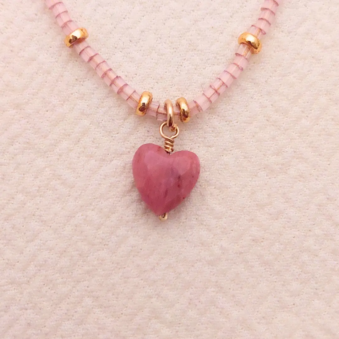 Collar piedra Rodonita   
