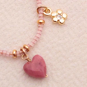 Collar piedra Rodonita   