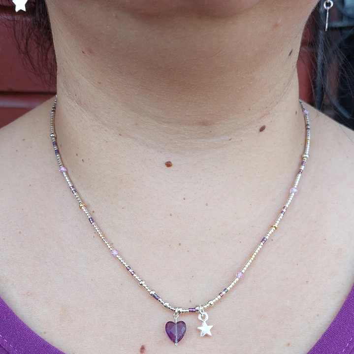 Collar piedra Amatista  