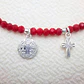 Pulsera San Benito y Cruz plateado - Miniatura 1