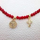 Pulsera San Benito y Cruz dorado - Miniatura 1