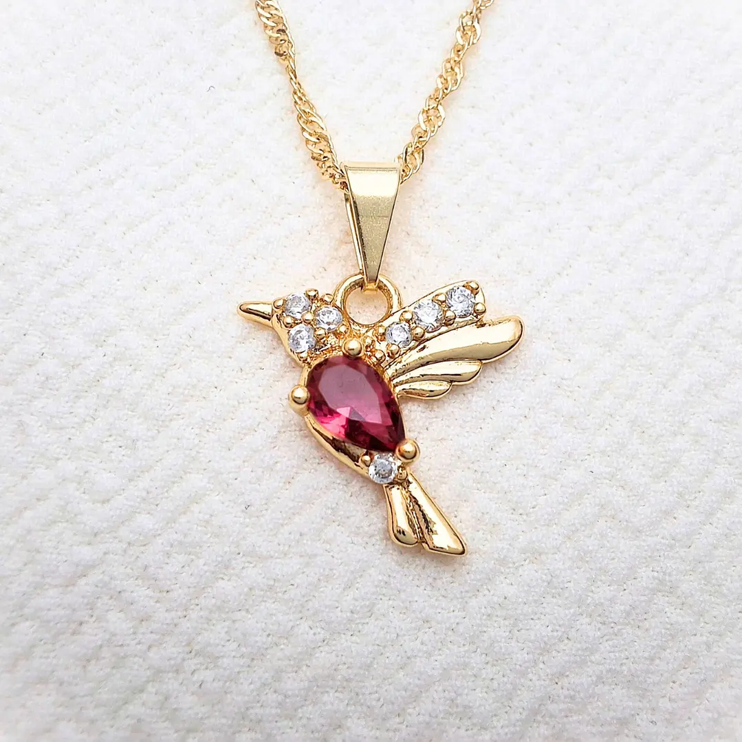 Collar Colibri Fucsia 1
