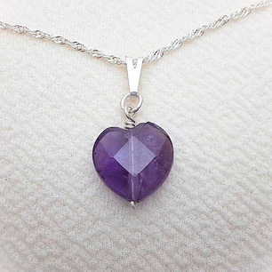 Collar Amatista Corazón