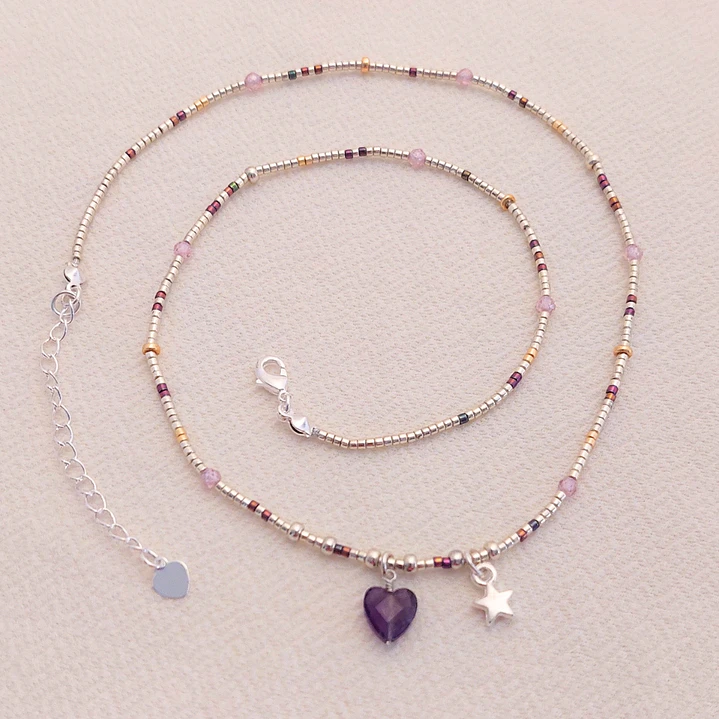 Collar piedra Amatista  