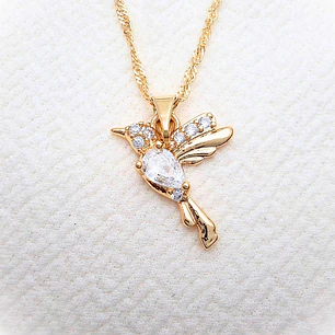 Collar Colibrí Blanco