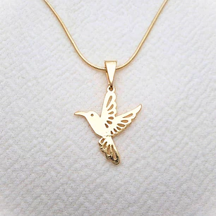 Collar Colibrí Dorado