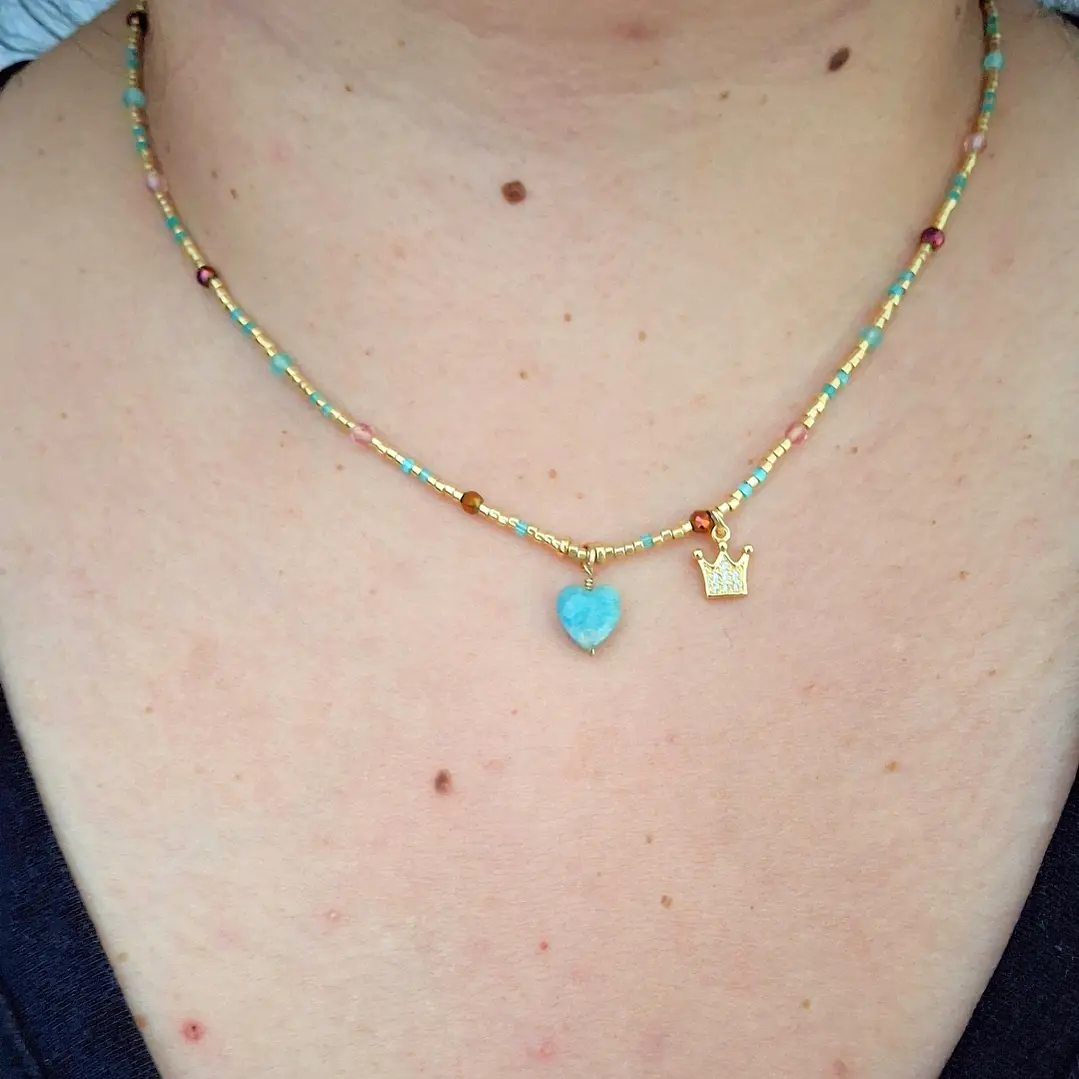 Collar piedra Amazonita  