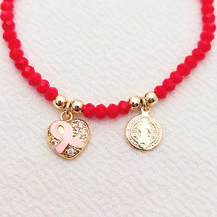Pulsera Roja Lucha contra el cáncer de mama