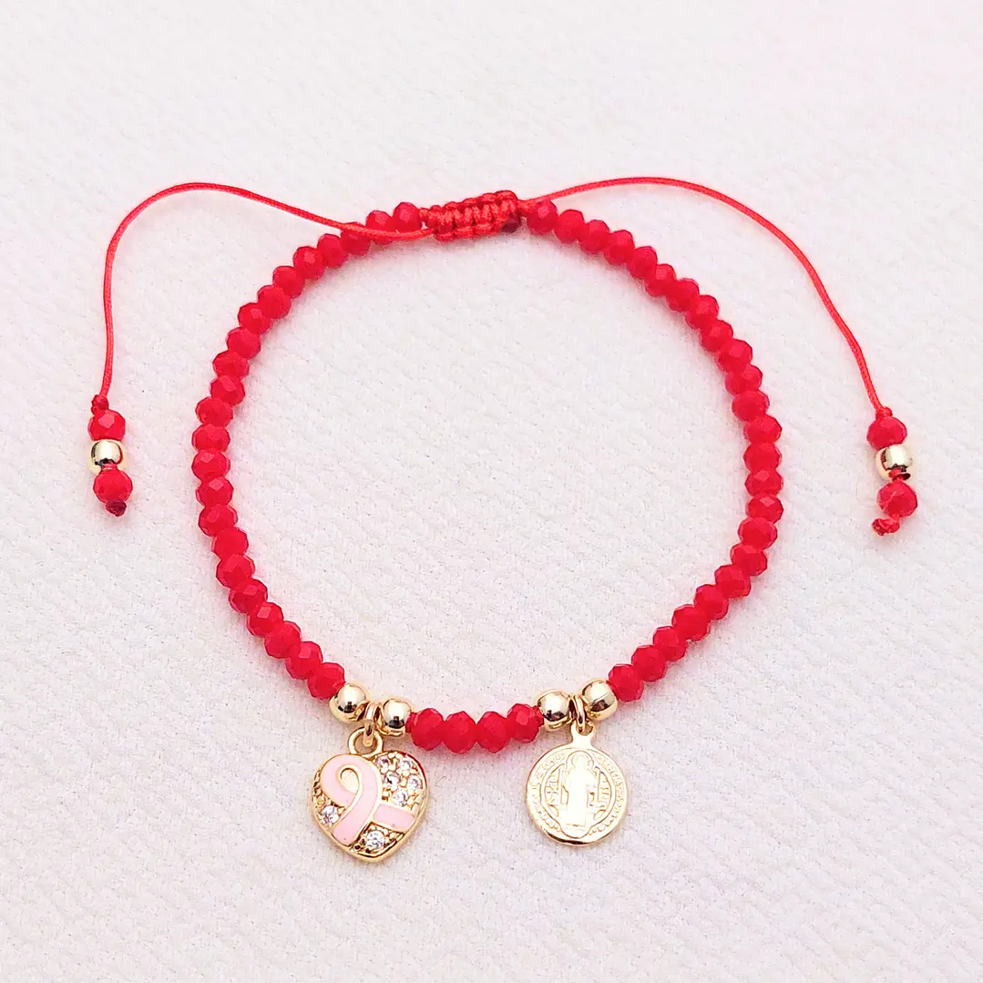 Pulsera Roja Lucha contra el cáncer de mama 2