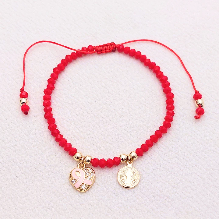 Pulsera Roja Lucha contra el cáncer de mama 2