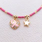 Pulsera Corazon con Listón Rosa y Estrella - Miniatura 1