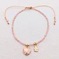 Pulsera Corazon con Listón Rosa y Flor - Miniatura 2