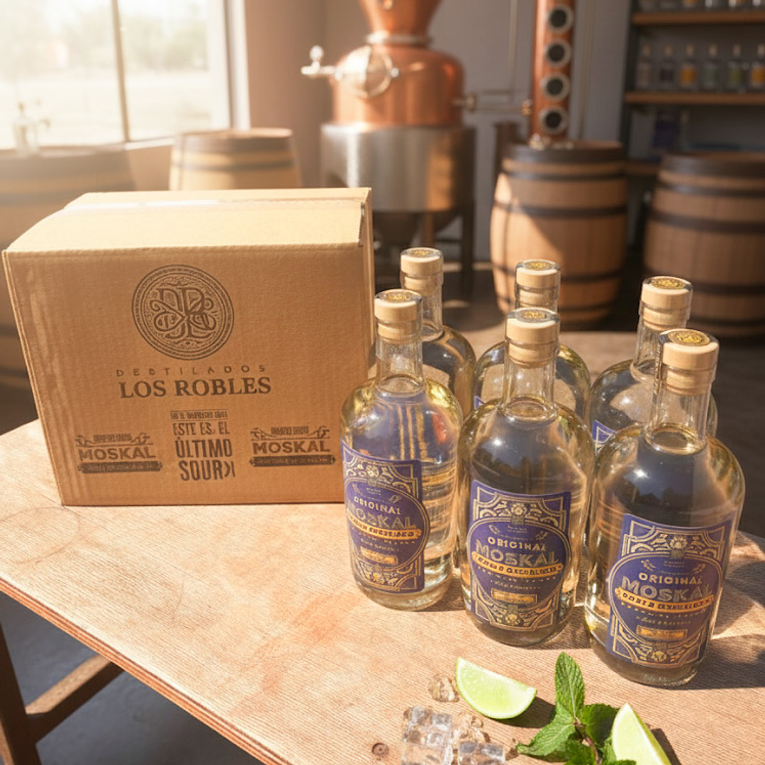 Pack 6 botellas Doble Destilado Moskal 750 cc. 1