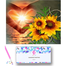 Kits De Pintura De Diamante 5d Diseño Corazon 30x40cms