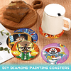 Kits De Pintura De Diamante 5d 8 Porta Vasos Diseño Caricatu