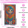 Kits De Pintura De Diamante 5d Diseño Gato 40x30 Cms