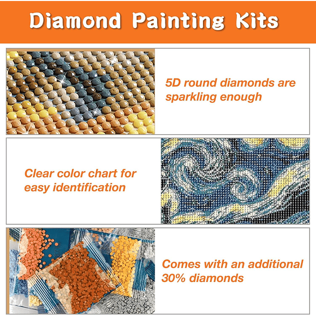 Kits De Pintura De Diamante 5d Diseño Arrollo 30 X 40 Cms