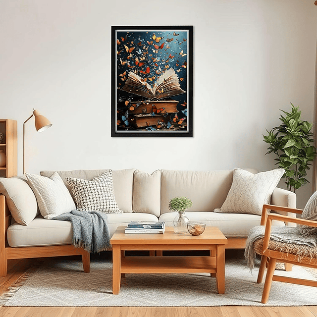 Kits De Pintura De Diamante 5d Diseño Hojas 30x40 Cms