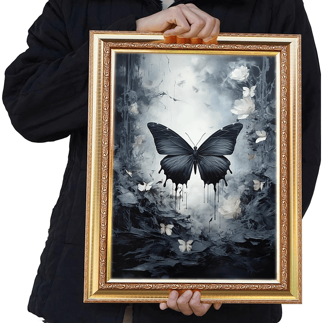 Kits De Pintura De Diamante 5d Diseño Mariposa 30x40 Cms