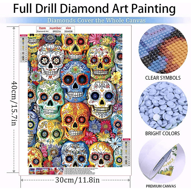 Kits De Pintura De Diamante 5d Diseño Vitral 30 X 40 Cms