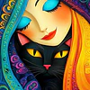 Kits De Pintura De Diamante 5d Diseño Gato 30 X 40 Cms