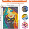 Kits De Pintura De Diamante 5d Diseño Gato 30 X 40 Cms