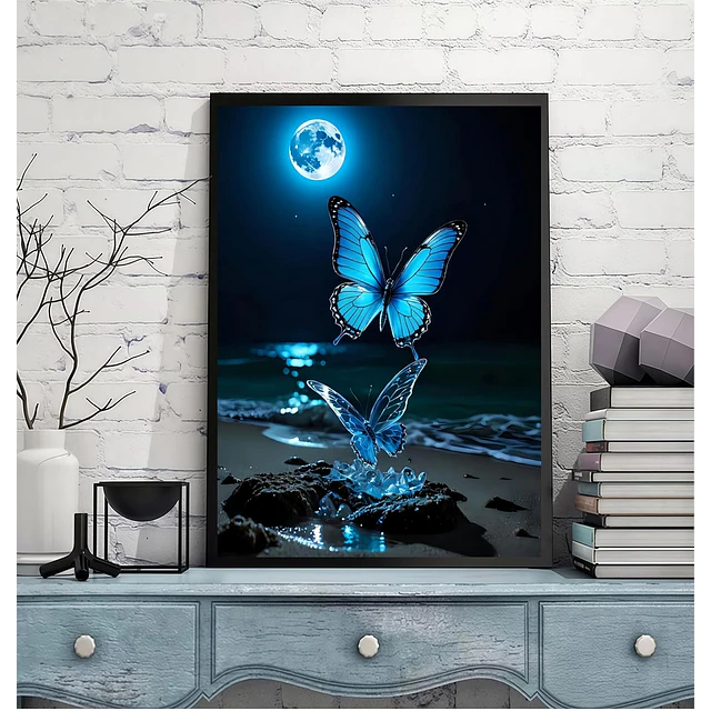 Kits De Pintura De Diamante 5d Diseño Mariposas 30x40 Cms