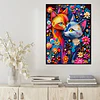 Kits De Pintura De Diamante 5d Gato Colorido 30x40 Cms